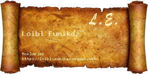Loibl Euniké névjegykártya